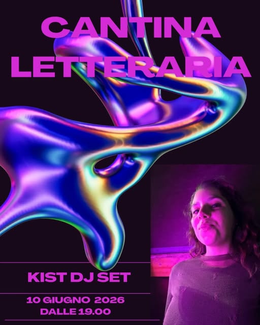 Locandina del DJ set alla Cantina Letteraria